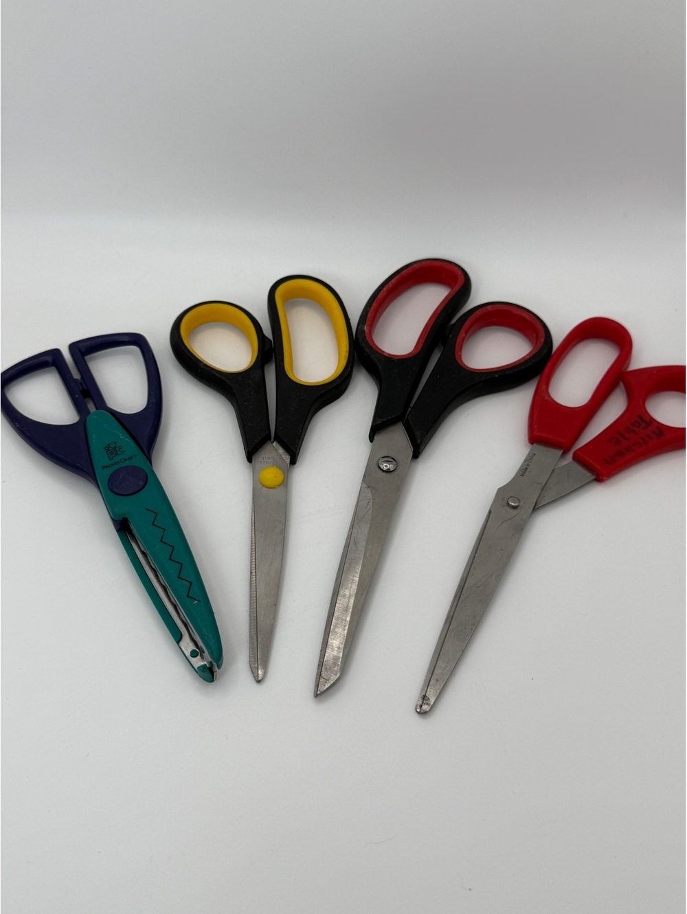 Lot of 4 Scissors Paper Shapers OfficeMax Craft Utility Cutting Tools